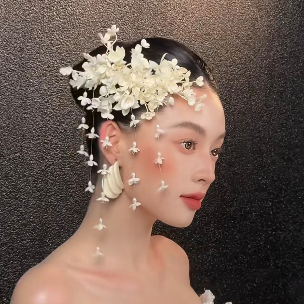 新中式氛围感夹子单只装森系流苏