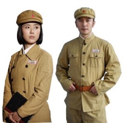 服装 抗美援朝志愿军衣服土黄色解放双排扣列宁装 棉麻老式 50式 49式