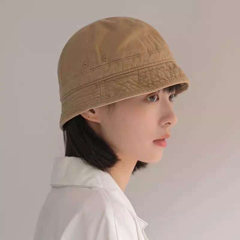 短檐渔夫帽女夏季水桶帽春秋遮阳帽女防晒帽子潮日系韩版百搭盆