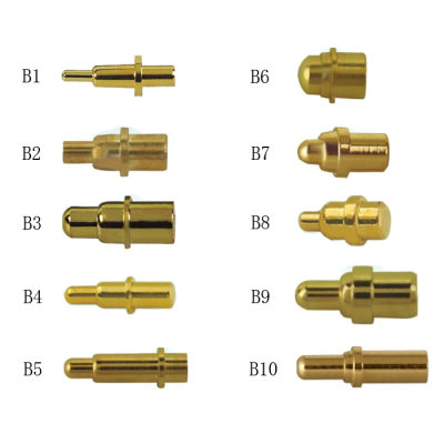 镀金pogopin弹簧顶针充电柱M492大电流探针导电铜针弹性伸缩触点