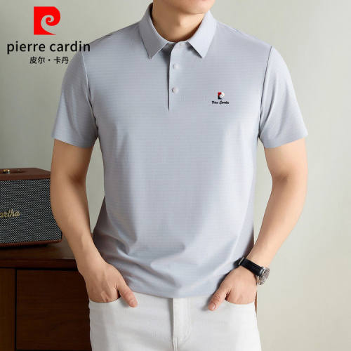 皮尔卡丹夏季冰丝凉感男士POLO