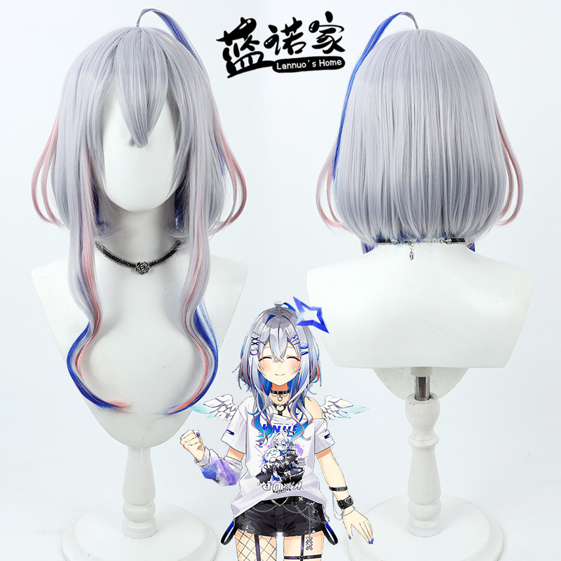 蓝诺家虚拟天音彼方cos假发