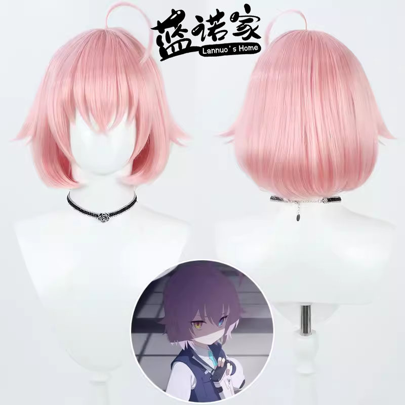 【蓝诺家】蔚蓝档案 小鸟游星野cos假发短发版仿真头皮粉色波波头