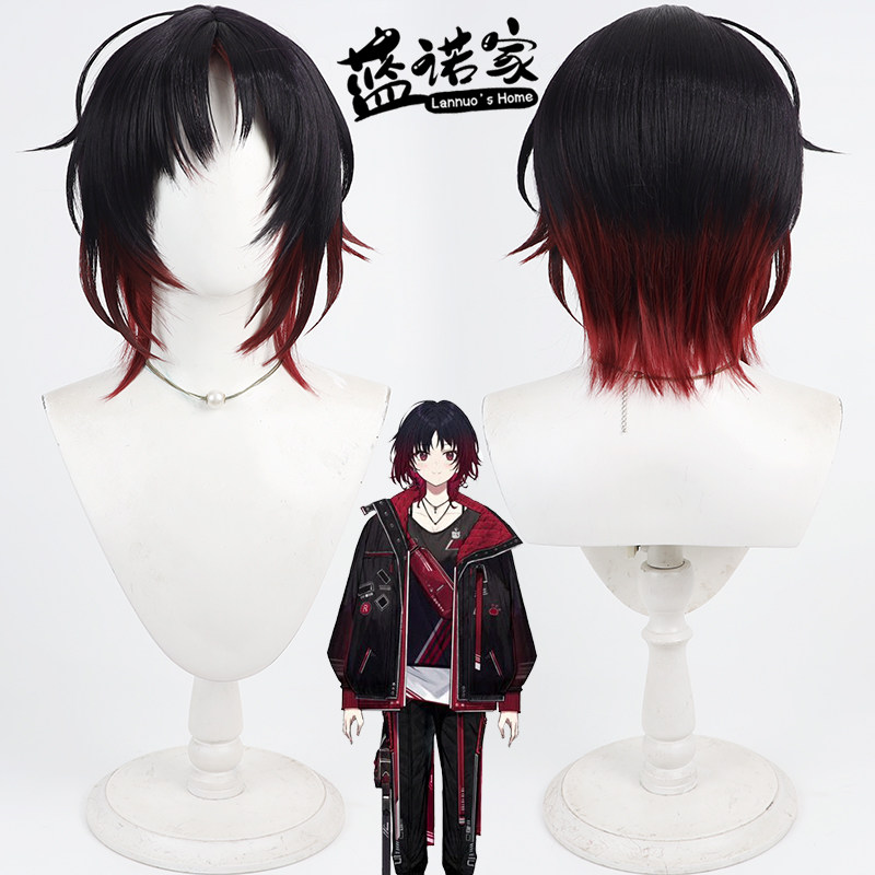 【蓝诺家】虚拟vtuber播主 如月怜cos假发 初始款造型 仿真头皮图片