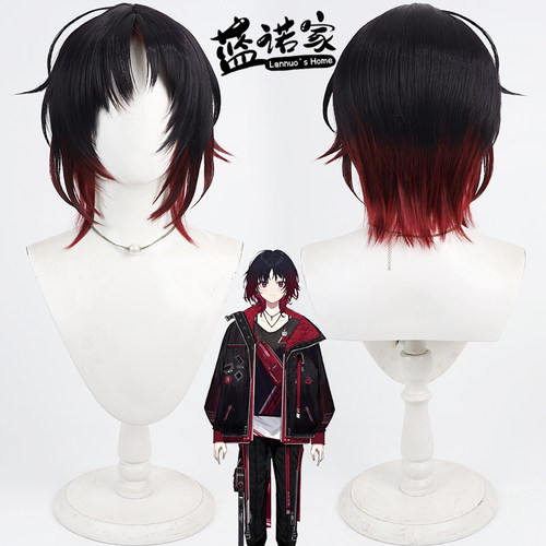 【蓝诺家】虚拟vtuber播主 如月怜cos假发 初始款造型 仿真头皮