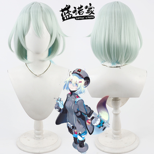 【蓝诺家】蔚蓝档案 间宵时雨cos假发 原皮造型 仿真头皮内外双色
