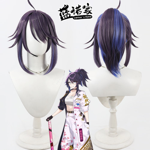 【蓝诺家】虚拟vtuber偶像hololive 桐生可可cos假发多色混丝扎发