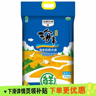 2025年新米光明谷锦甄选海丰优质大米10kg海丰农场粳米江苏盐城