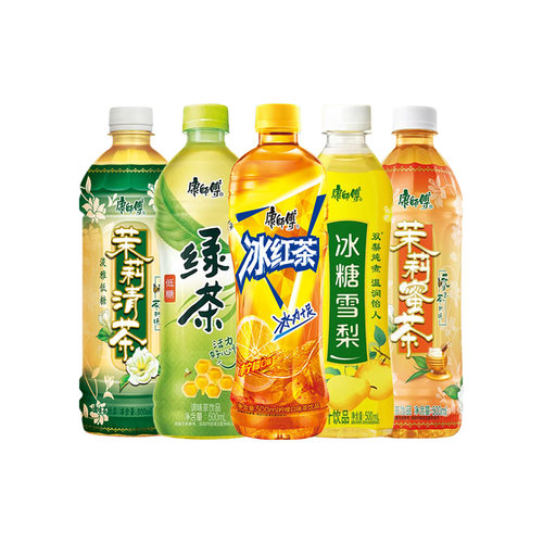康师傅冰红茶饮料绿茶冰糖雪梨茉莉蜜茶清茶500ml饮品饮料