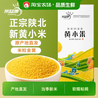 黄小米陕北米脂小米新米农家小黄米500g粘糯小米粥新鲜杂粮优质