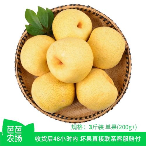 【芭芭农场兑换专享】安徽砀山酥梨3斤装