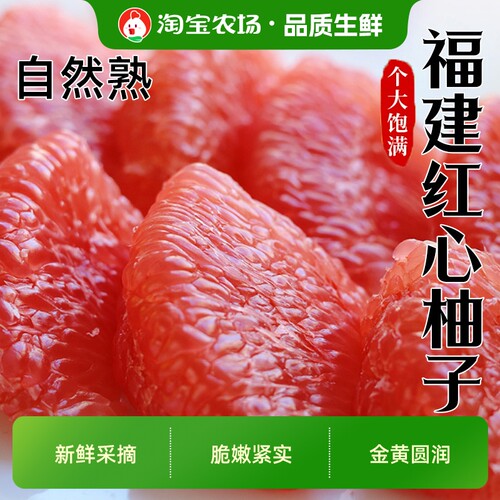 正宗福建新鲜红心蜜柚酸甜爽口当季水果现摘1个起整箱脆嫩紧实