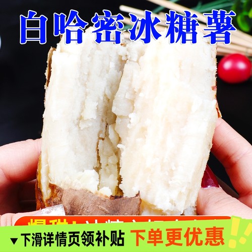 沙地白哈密冰糖薯新鲜白心红薯白雪公主超甜地瓜农家板栗番薯山芋