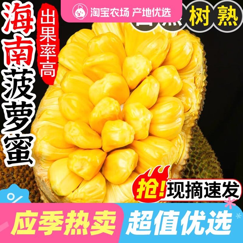正宗海南菠萝蜜一整个当季新鲜水果干苞脆甜黄肉波罗蜜整箱包邮