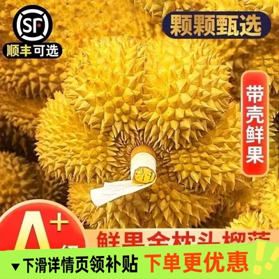 泰国进口金枕榴莲一整个带壳鲜果当季水果新鲜巴掌小榴莲顺丰包邮