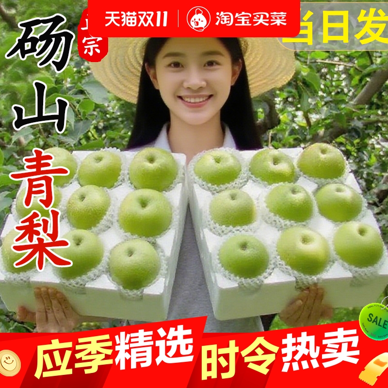 砀山梨子正宗翠冠梨当季水果新鲜9斤皮青梨皇酥梨整箱应香梨雪梨