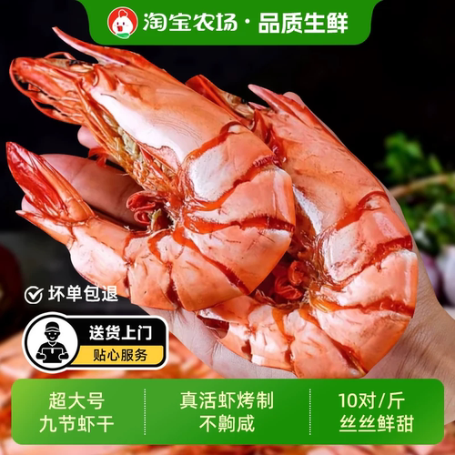 九节虾干即食特大烤虾干斑节虾对虾海虾开袋干货海鲜零食烘烤鲜活