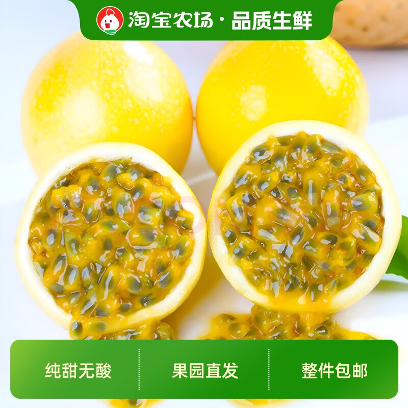 福建钦密9号黄金百香果 精品一级果 果园直发 整件包邮 新鲜水果