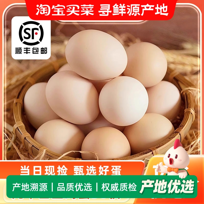 九华山土鸡蛋30枚正宗慢养皖南土鸡蛋农家新鲜鸡蛋顺丰包邮