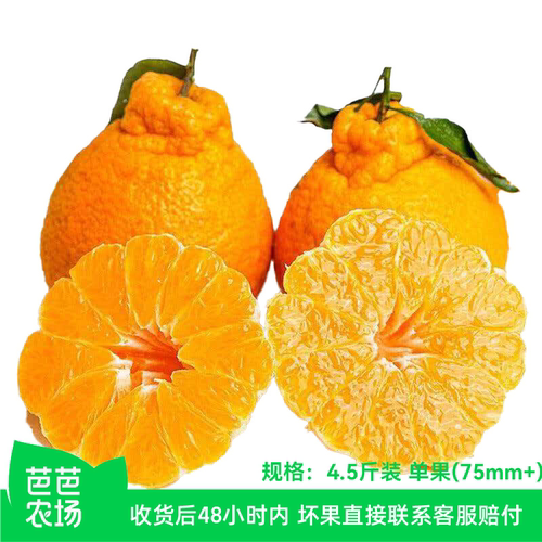芭芭农场丑橘不知火4.5斤橘子单果兑换新鲜黄金