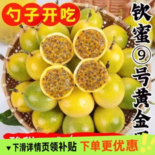 正宗黄金百香果3斤/5斤包邮大果钦蜜9号树熟当季新鲜水果包邮