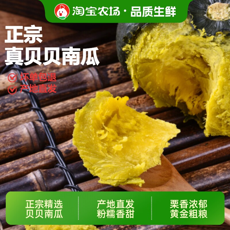 正宗贝贝南瓜板栗味软糯香甜宝宝辅食绵密细腻新鲜蔬菜美食农场