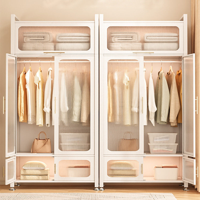 全网源头厂家铁艺儿童衣柜家用衣服整理收纳储物柜可支持