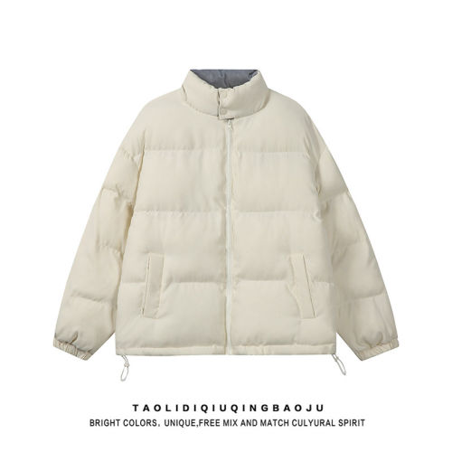 日系简约纯色立领面包服