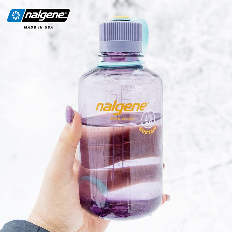 美国nalgene乐基因随手杯塑料便携手提窄口水壶防漏水杯500毫升