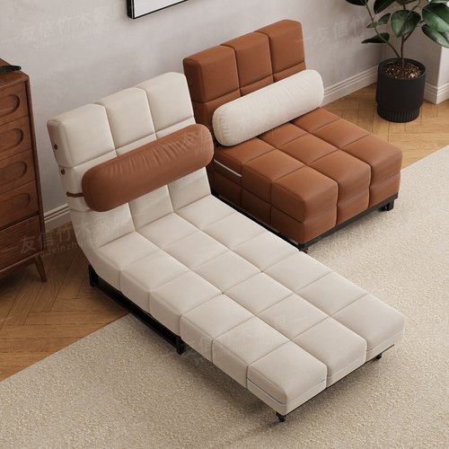 多功能单人折叠床法式奶油沙发床