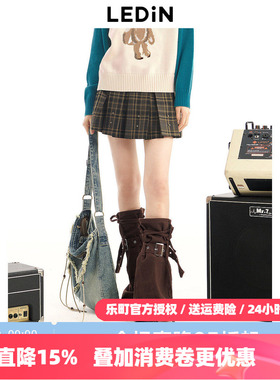 乐町设计感百褶短裙女2025秋季新款半身裙C2GEE1107