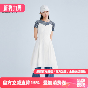 新款 乐町不规则裙摆连衣裙女2026夏季 裙子C2FAF2530 商场同款