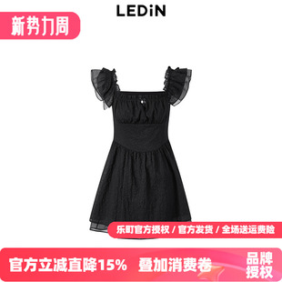 小飞袖 新款 乐町夏季 收腰连衣裙C1FAE2238 商场同款