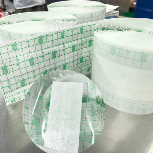 带棉芯防水PU膜卷胶带加吸水棉敷芯薄膜透明贴一次性自粘防水敷料