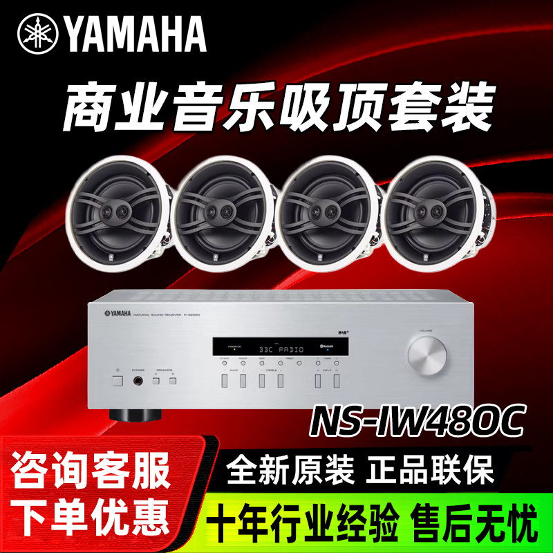 Yamaha/雅马哈 NS-IC600\800\480吸顶嵌入式环绕背景音乐音响套装