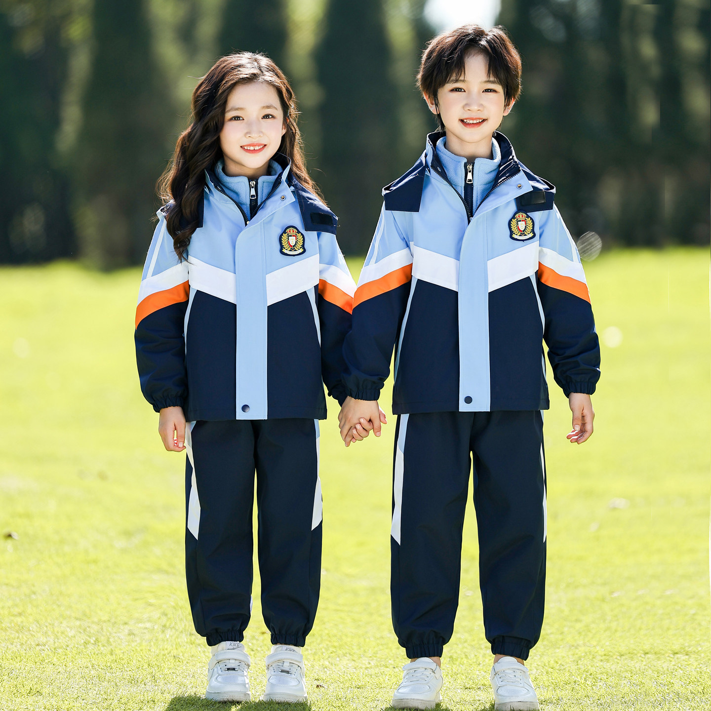 小学生班服冲锋衣三件套