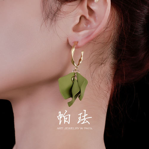 PAFA小众设计花卉耳饰防过敏