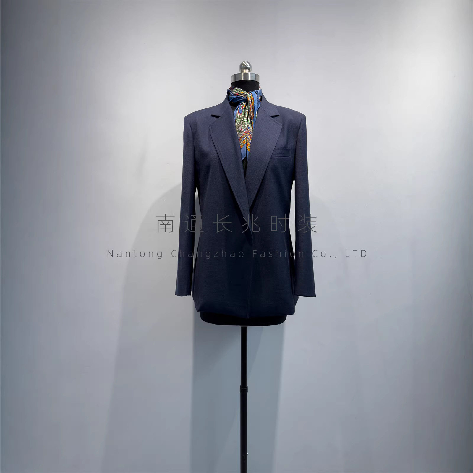高订220支进口精纺羊毛m家小西装藏青微修身26ss新款西服外套
