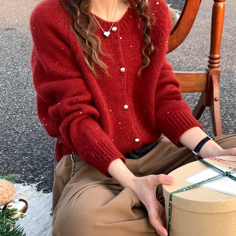 安克拉红浣熊绒毛衣外套女装25新款羊毛开衫内搭针织衫女秋冬上衣,运动服/休闲服装,运动毛衣/线衫,淘宝优惠券,粉丝福利购,淘宝优惠卷