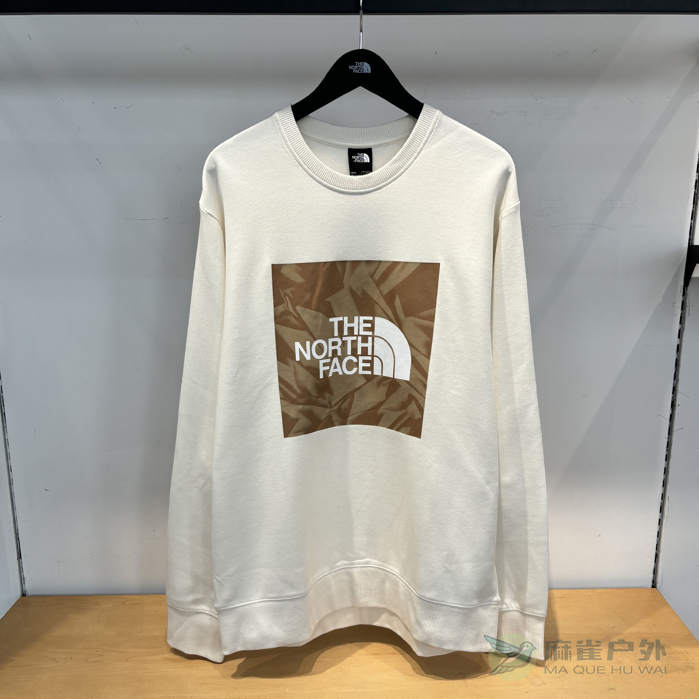 北面户外男士印花圆领套头卫衣