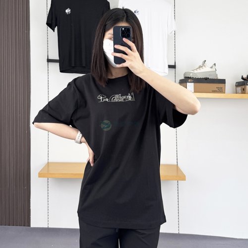 北面男女款透气印花圆领短袖T恤