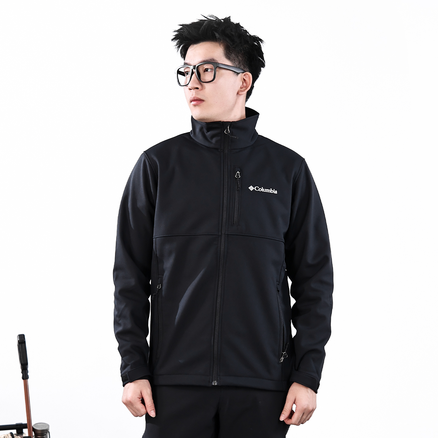哥伦比亚户外拒水徒步软壳衣外套