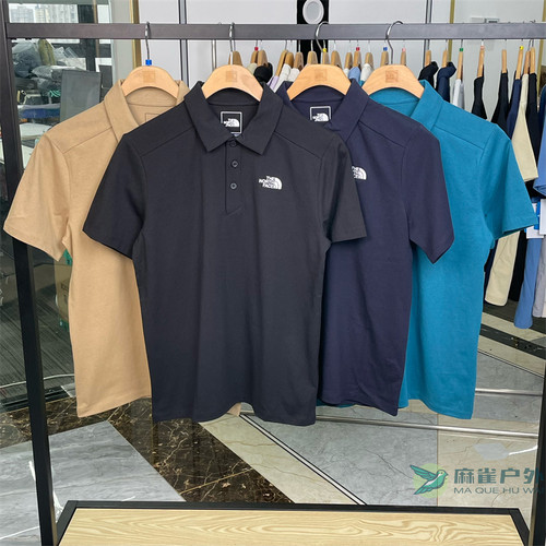 北面户外男士纯棉透气POLO衫短袖