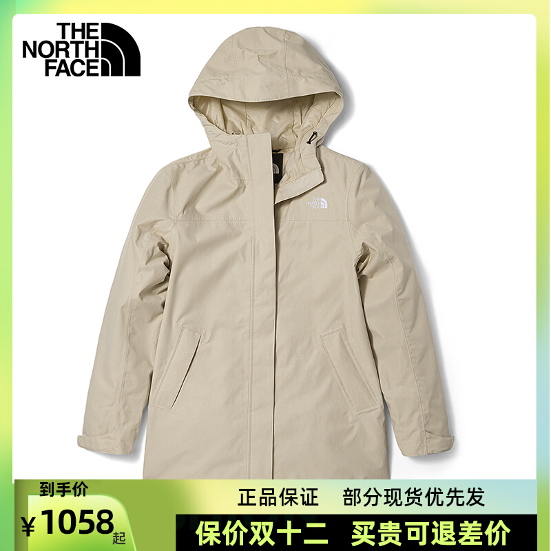 2022秋冬TheNorthFace北面外套女款户外防水中长款连帽冲锋衣81NR