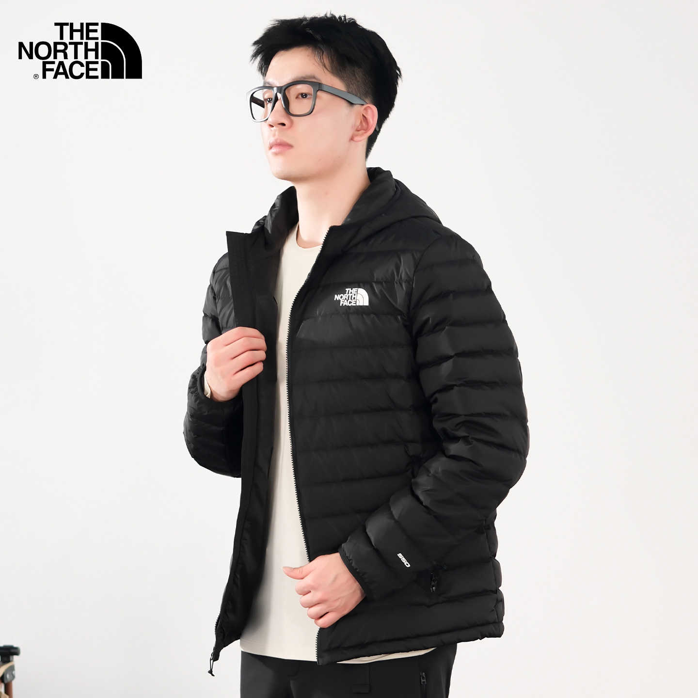 北面男士连帽保暖鹅绒羽绒服外套