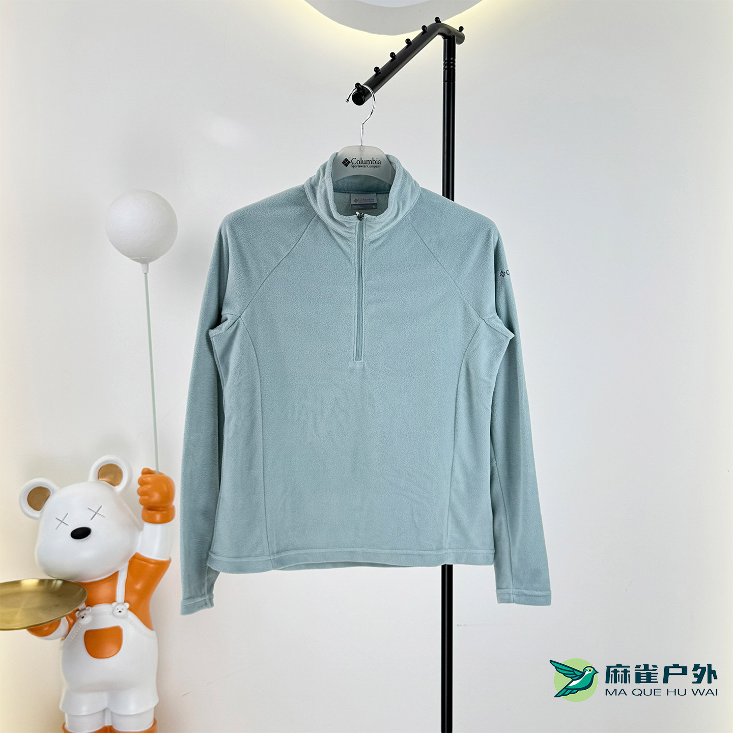 哥伦比亚新款半拉链抓绒衣
