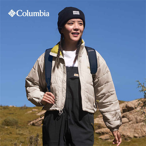 哥伦比亚女户外防风保暖高腰棉服