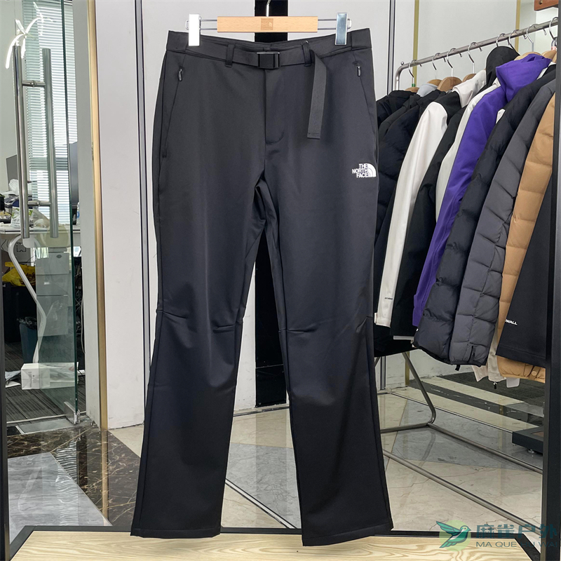 北面户外防泼水徒步登山软壳裤男