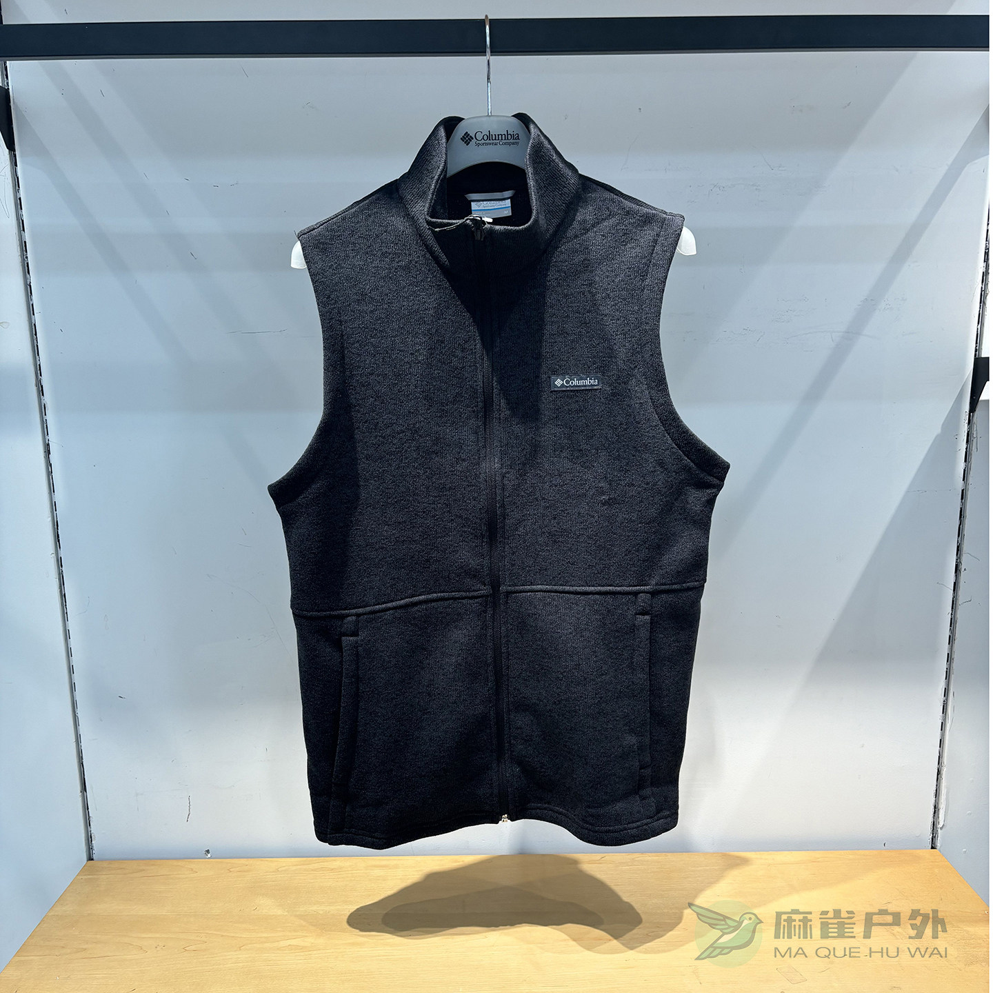 哥伦比亚男款抓绒防风马甲背心