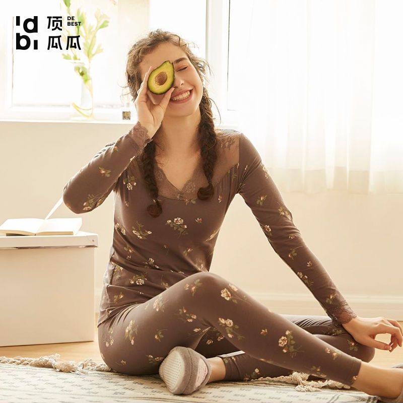 顶呱呱纯棉内衣衬衣打底内穿秋衣秋裤套装女式单件上衣薄款棉毛衫,女士内衣/男士内衣/家居服,保暖套装,淘宝优惠券,粉丝福利购,淘宝优惠卷